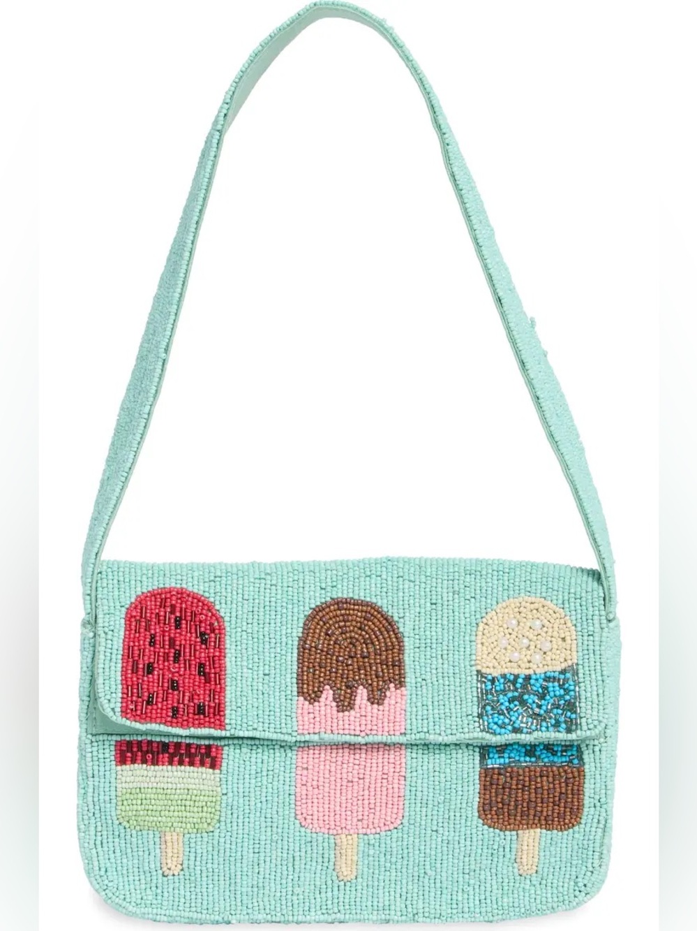 COLLECTION XIIX BEADED ICE CREAM SHOULDER BAG NEW
